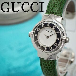 グッチ(Gucci)の736【美品】GUCCI グッチ時計　レディース腕時計　リバーシブル　グリーン(腕時計)