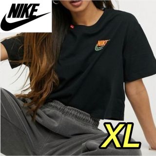 ナイキ(NIKE)のNIKE ナイキ　オーバーサイズ　クロップド丈　ショート丈　Tシャツ　 XL 黒(Tシャツ(半袖/袖なし))