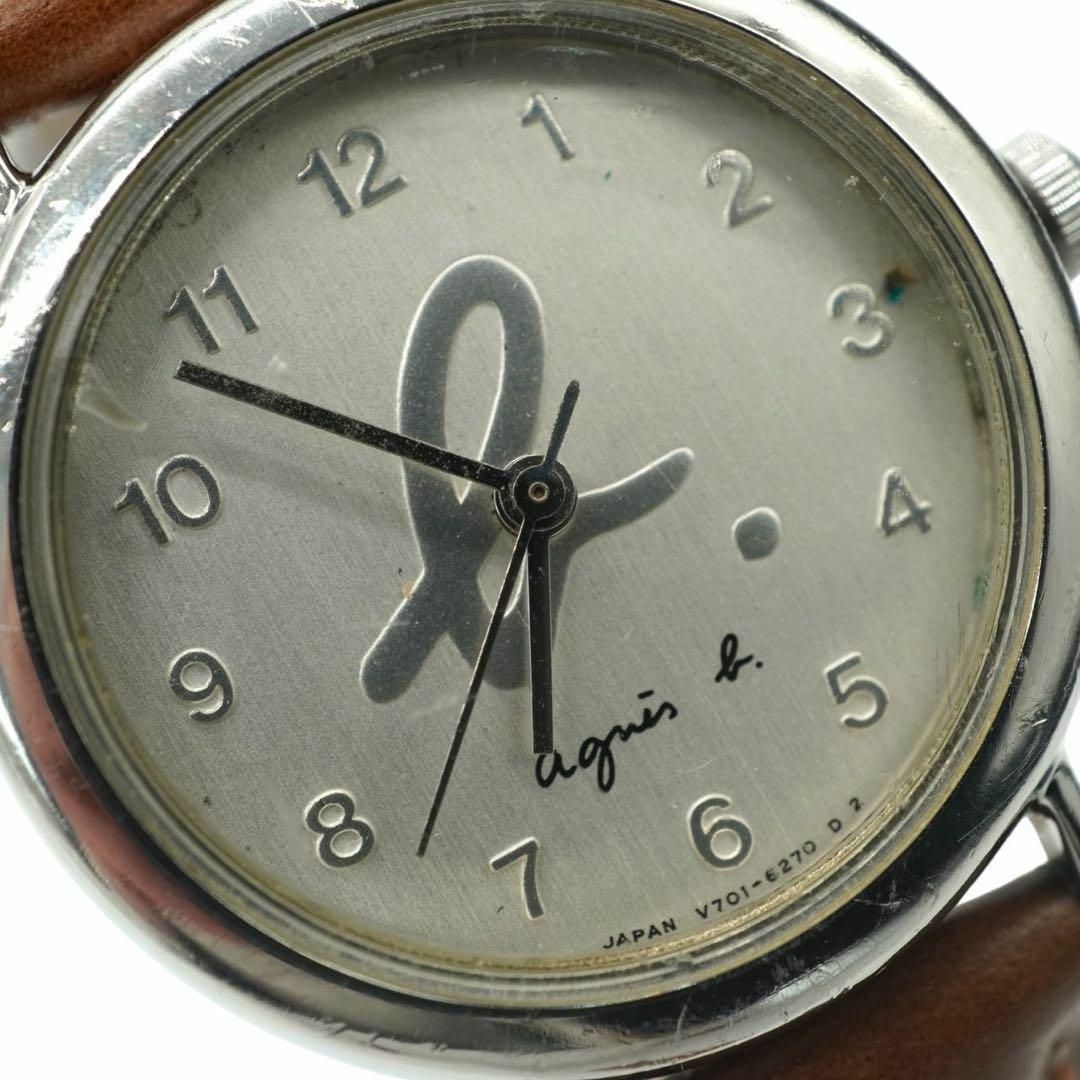 agnes b.(アニエスベー)のアニエスベー　腕時計　g2　新品ベルト　アナログ　レディース　革ベルト　ロゴ メンズの時計(腕時計(アナログ))の商品写真