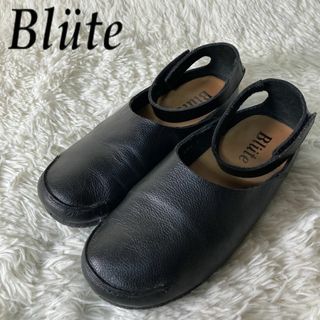 美品 BLUTE ブリューテ ストラップ レザー サンダル L 約24-24.5(スリッポン/モカシン)