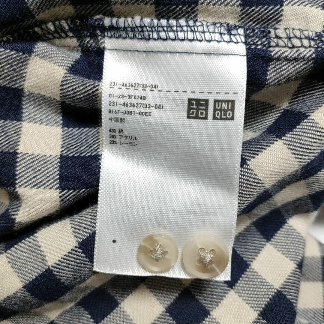 UNIQLO(ユニクロ)のユニクロ (XXL)　ソフトブラッシュドスタンドカラーシャツ　大きいサイズ レディースのトップス(シャツ/ブラウス(長袖/七分))の商品写真