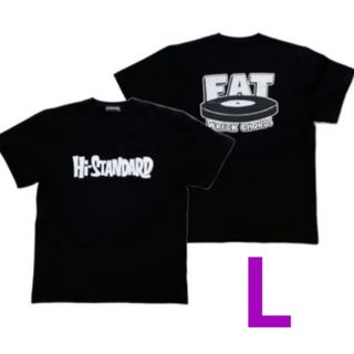 ハイスタンダード(HIGH!STANDARD)のHi-STANDARD × FAT LOGO Tシャツ ブラック　Lサイズ １枚(ミュージシャン)