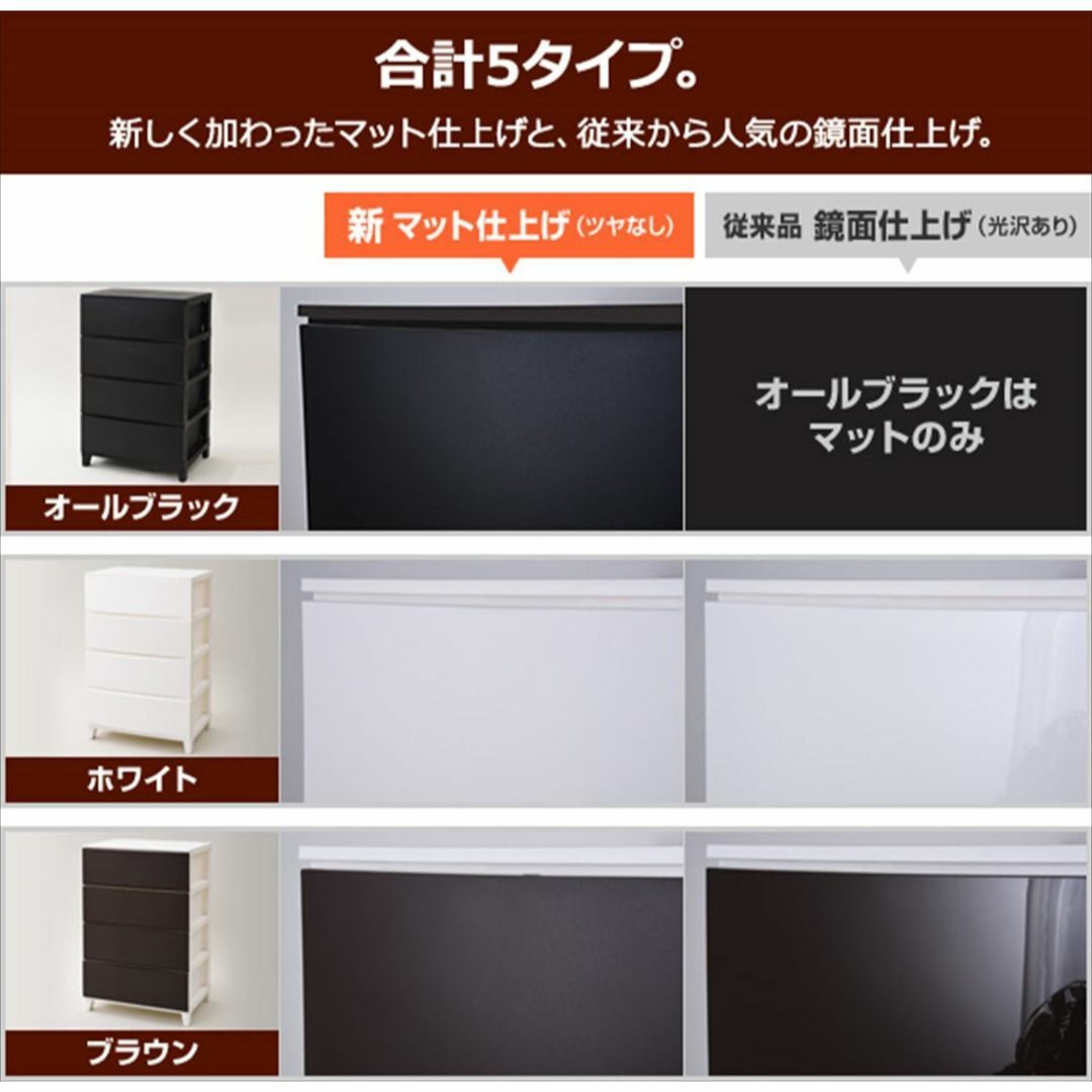 [サンカ] チェスト 4段 【日本製】 ワイド 幅54×奥行42×高さ87.5c インテリア/住まい/日用品のベッド/マットレス(その他)の商品写真