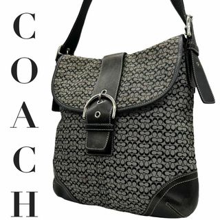 コーチ(COACH)のCOACH コーチ　s28 ミニシグネチャー　6377 ショルダーバッグ 黒(ショルダーバッグ)