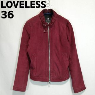 LOVELESS - ラブレス スエード ライダースジャケット レザージャケット ブルゾン 36 本革