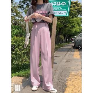 グレイル(GRL)のセンタープレスストレートパンツ(カジュアルパンツ)