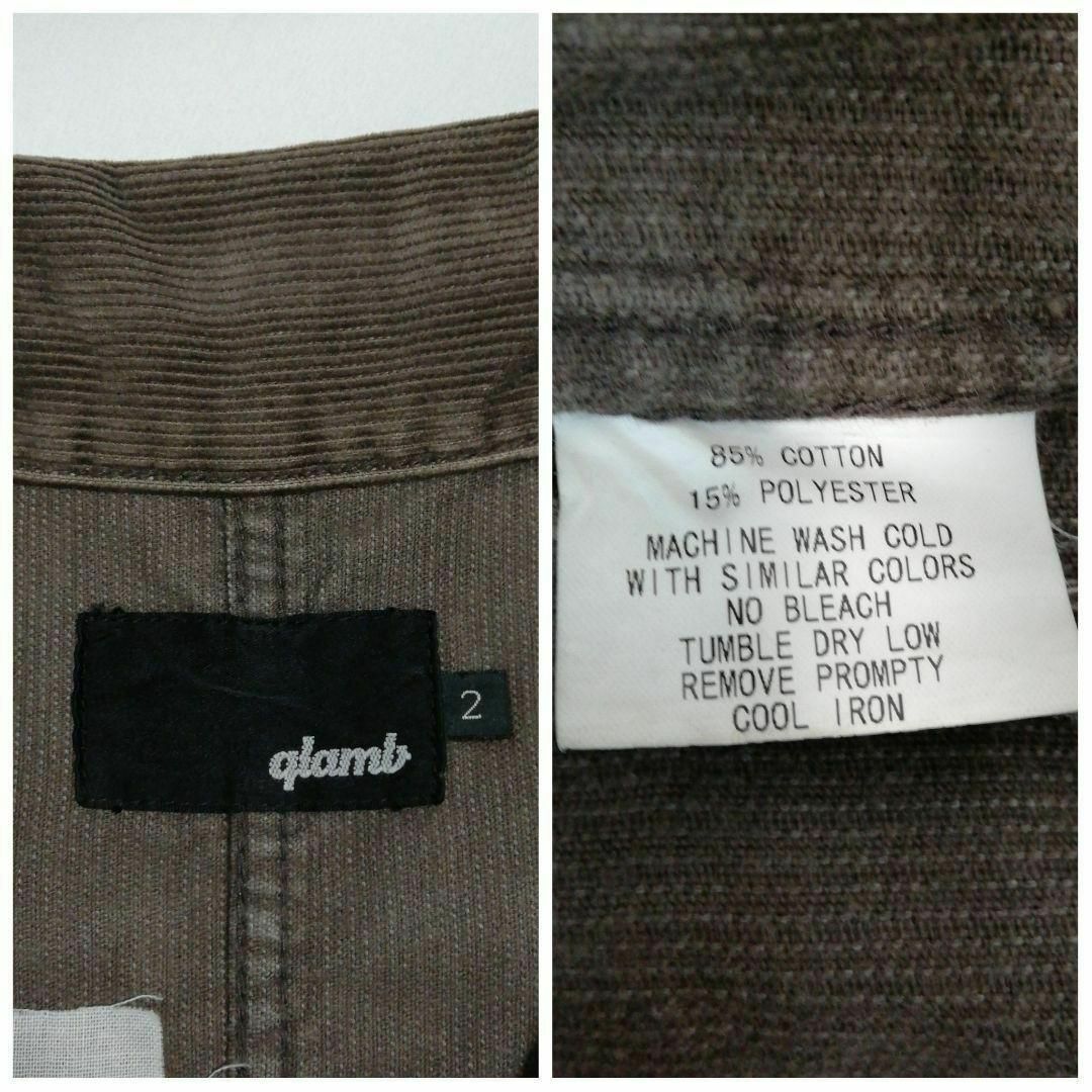 glamb(グラム)のglamb ダメージ加工 コーデュロイジャケット ブルゾン ブラウン 2 グラム メンズのジャケット/アウター(Gジャン/デニムジャケット)の商品写真