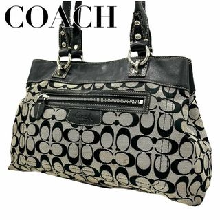 コーチ(COACH)のCOACH コーチ　s61 肩掛け　F15533 トートバッグ シグネチャー　黒(トートバッグ)