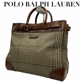 POLO RALPH LAUREN - 良品　ポロラルフローレン　s61 ハンドバッグ　千鳥柄　チェック　PVC レザー