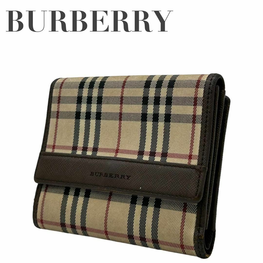 BURBERRY(バーバリー)の良品　Burberry バーバリー　w1 三つ折り財布　ノバチェック　財布 レディースのトップス(Tシャツ(半袖/袖なし))の商品写真