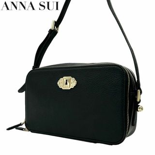 アナスイ(ANNA SUI)の美品　アナスイ　s60 カメラバッグ　レザー　ショルダーバッグ　アルヴァ　黒(ショルダーバッグ)