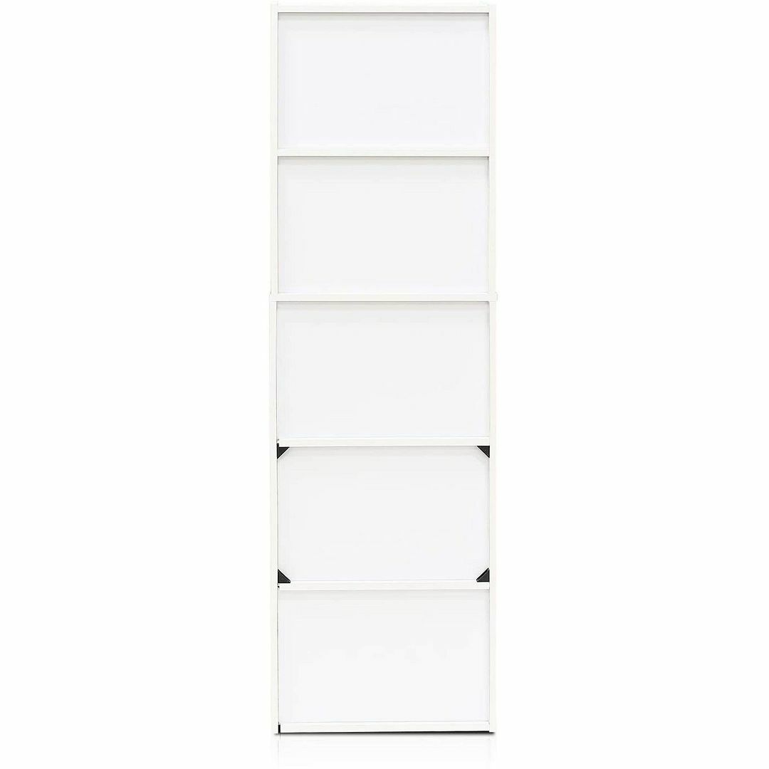 【色: ホワイト】フリノ(Furinno) 本棚 Luderシリーズ 5段 幅4 インテリア/住まい/日用品の収納家具(その他)の商品写真