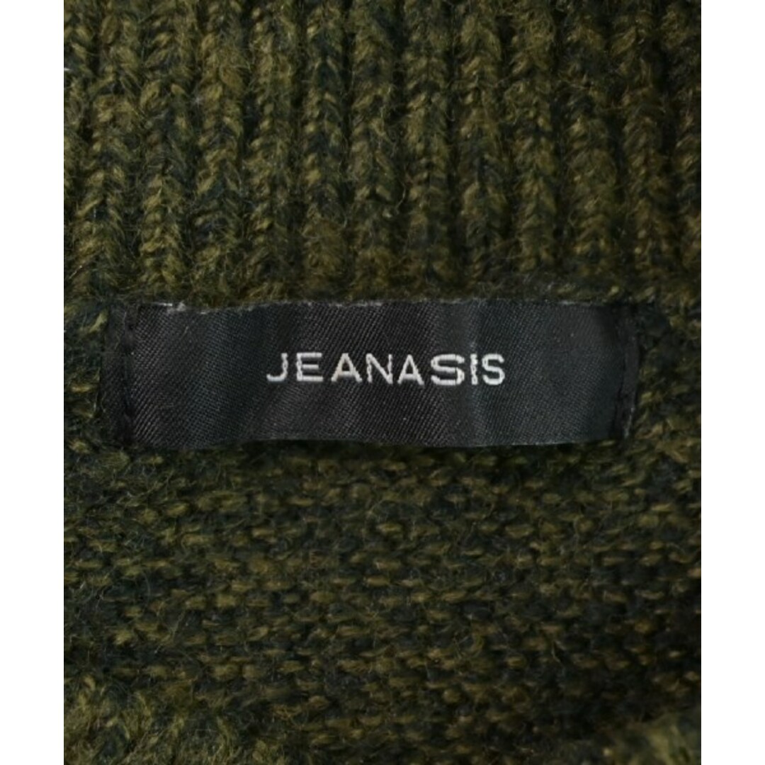 JEANASIS(ジーナシス)のJEANASIS ジーナシス ニット・セーター F カーキ 【古着】【中古】 レディースのトップス(ニット/セーター)の商品写真