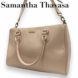 サマンサタバサ(Samantha Thavasa)の良品　サマンサタバサ　s47 トートバッグ レザー　ピンク　2way 斜め掛け(ハンドバッグ)