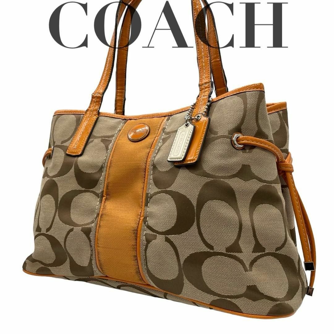 COACH(コーチ)のCOACH コーチN 肩掛け　F21949 トートバッグ　キャンバス　レザー レディースのバッグ(トートバッグ)の商品写真