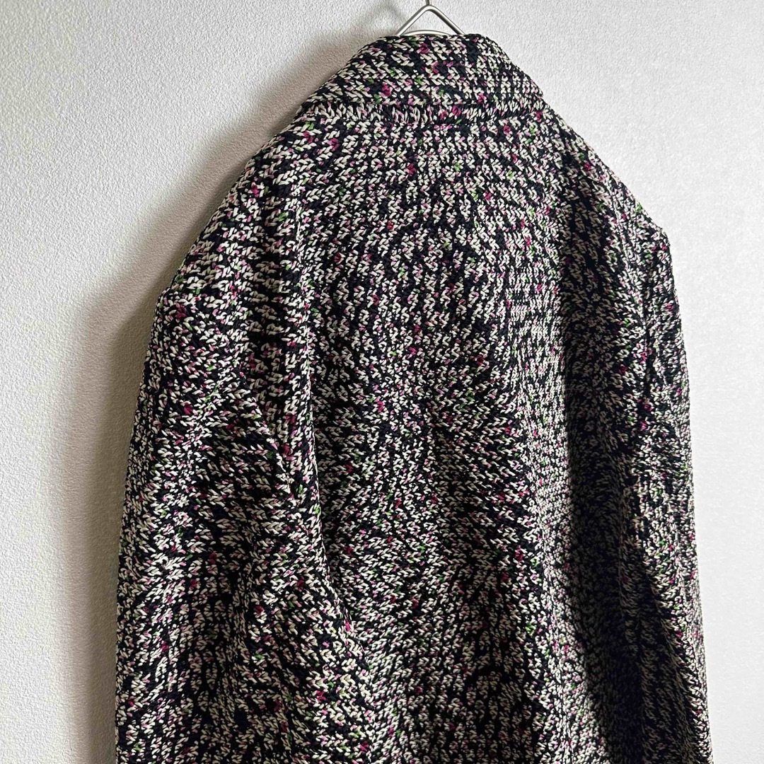 オープンジャケット　Mサイズ　テーラード形　マルチカラー　ダブル風　黒白　ピンク メンズのジャケット/アウター(その他)の商品写真