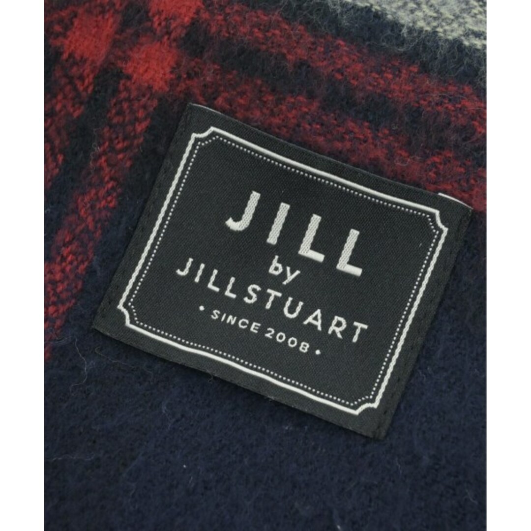 JILL by JILLSTUART(ジルバイジルスチュアート)のJILL by JILL STUART ストール - 紺x赤x白系(チェック) 【古着】【中古】 レディースのファッション小物(ストール/パシュミナ)の商品写真