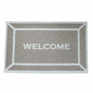 【色: WELCOMEグレー】[DoubleQuotation] 玄関マット 屋(ラグ)