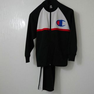 Champion - Champion キッズ用ジャージ上下セット ブラック×レッド×ホワイト