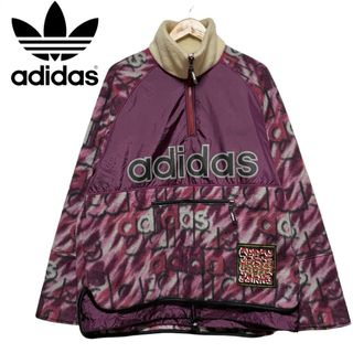 アディダス(adidas)の80s 白タグ adidas アディダス デサント ハーフジップフリース 異素材(ナイロンジャケット)