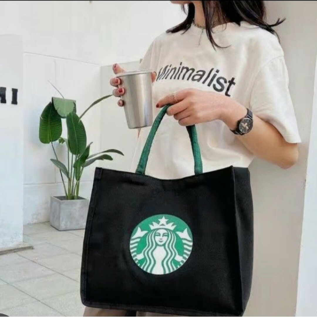 Starbucks(スターバックス)の大容量トートバッグ エコバッグ スターバックス  手提げ袋　STARBUCKS レディースのバッグ(エコバッグ)の商品写真
