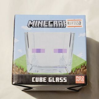 マインクラフト　キューブグラス　エンダーマン　ガラス　コップ(キャラクターグッズ)