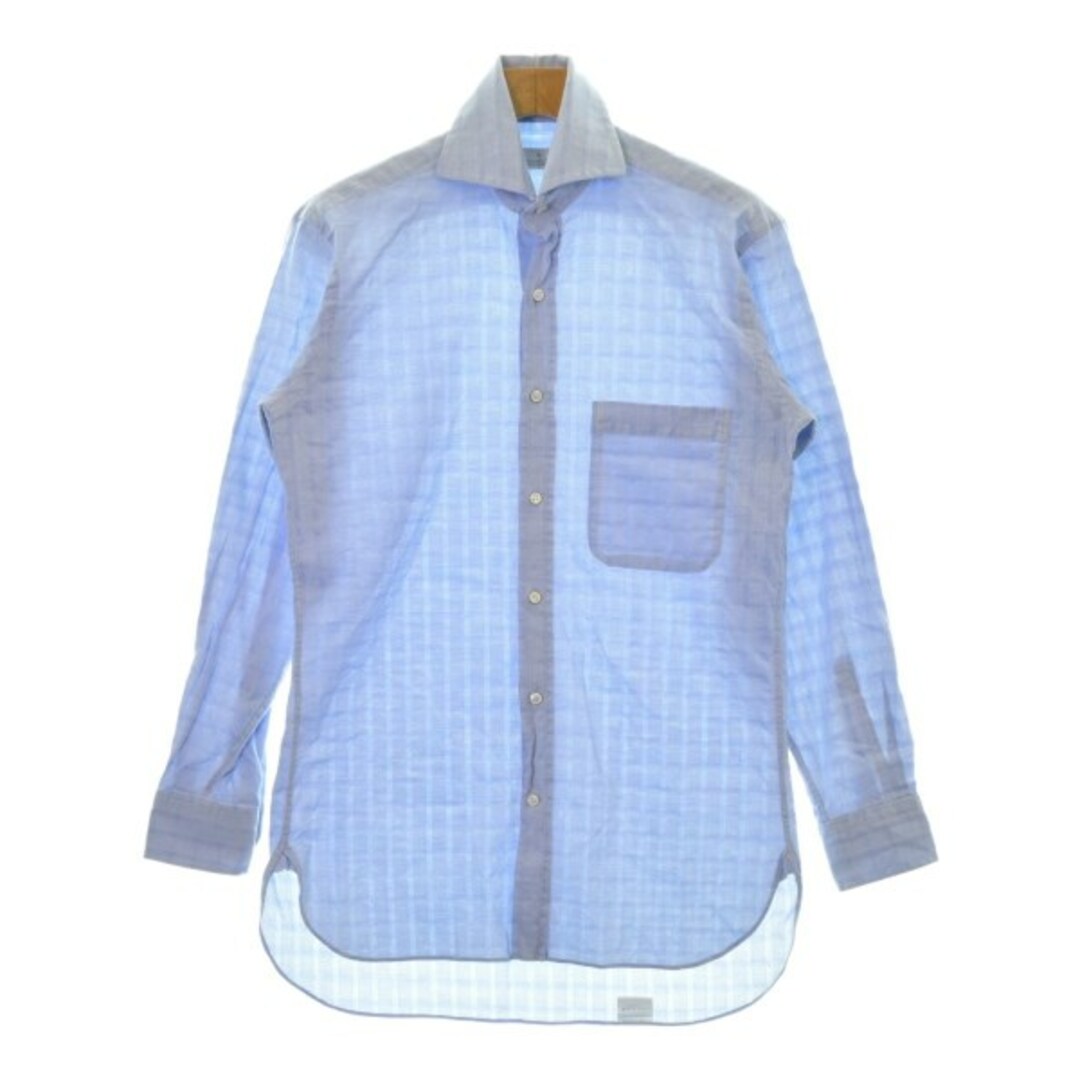 Ermenegildo Zegna(エルメネジルドゼニア)のErmenegildo Zegna ドレスシャツ 15(S位) 青(総柄) 【古着】【中古】 メンズのトップス(シャツ)の商品写真