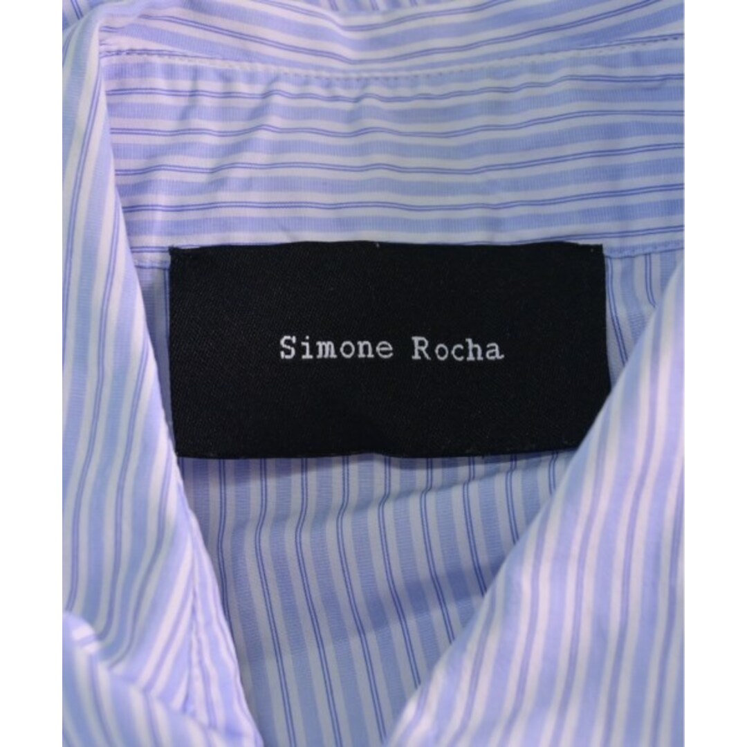 Simone Rocha(シモーネロシャ)のSimone Rocha シャツワンピース 10(L位) 青x白(ストライプ) 【古着】【中古】 レディースのワンピース(その他)の商品写真