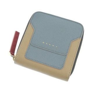 マルニ(Marni)のMARNI マルニ 財布・コインケース - ベージュ系x水色 【古着】【中古】(財布)