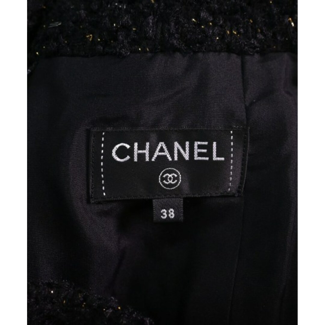 CHANEL(シャネル)のCHANEL シャネル ロング・マキシ丈スカート 38(S位) 黒(ラメ) 【古着】【中古】 レディースのスカート(ロングスカート)の商品写真