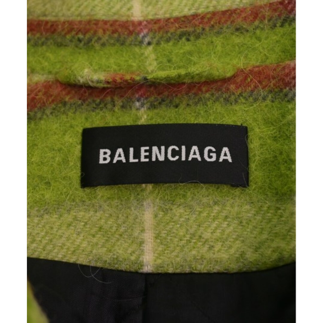 Balenciaga(バレンシアガ)のBALENCIAGA コート（その他） 44(S位) 黄緑x赤x白(チェック) 【古着】【中古】 メンズのジャケット/アウター(その他)の商品写真