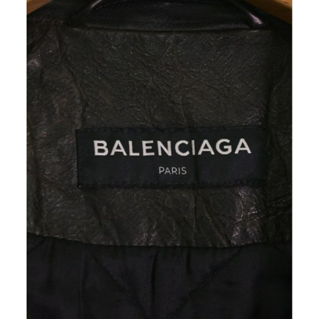 Balenciaga(バレンシアガ)のBALENCIAGA バレンシアガ ライダース 46(M位) 黒 【古着】【中古】 メンズのジャケット/アウター(ライダースジャケット)の商品写真