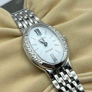 SEIKO - セイコー エクセリーヌ ダイヤ18P 白蝶貝文字盤の通販 by shop SEIKO - セイコー エクセリーヌ ダイヤ18P 白蝶貝文字盤の通販 by shop