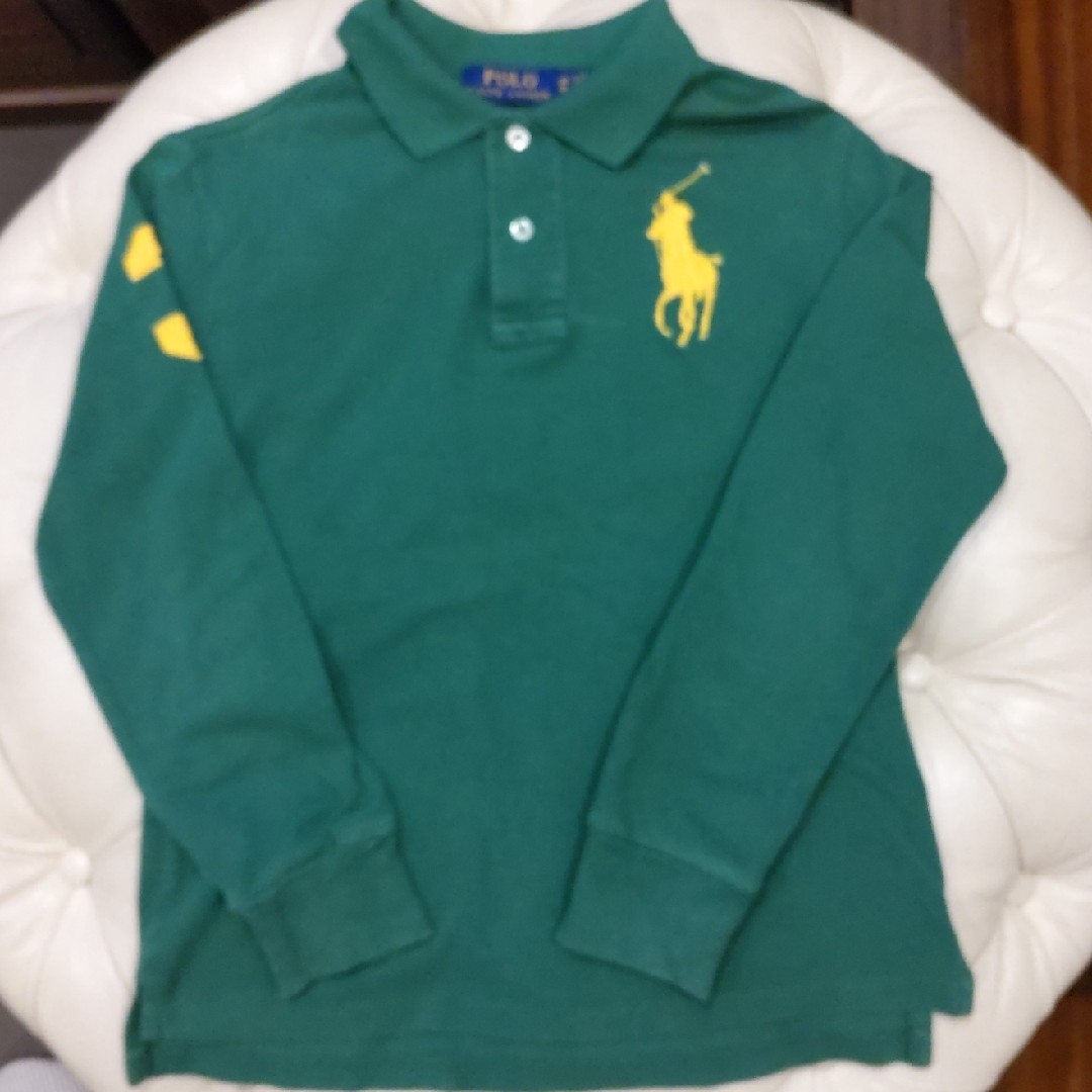 Ralph Lauren(ラルフローレン)のラルフローレン　長袖ポロシャツ　140　やや難あり キッズ/ベビー/マタニティのキッズ服男の子用(90cm~)(Tシャツ/カットソー)の商品写真