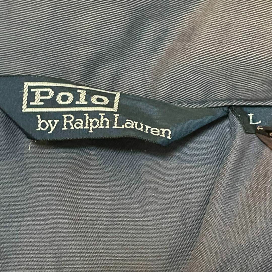 POLO RALPH LAUREN(ポロラルフローレン)の抜群のフェード感　90s　ラルフローレン　コットンブルゾン　ネイビー　リブライン メンズのジャケット/アウター(ブルゾン)の商品写真