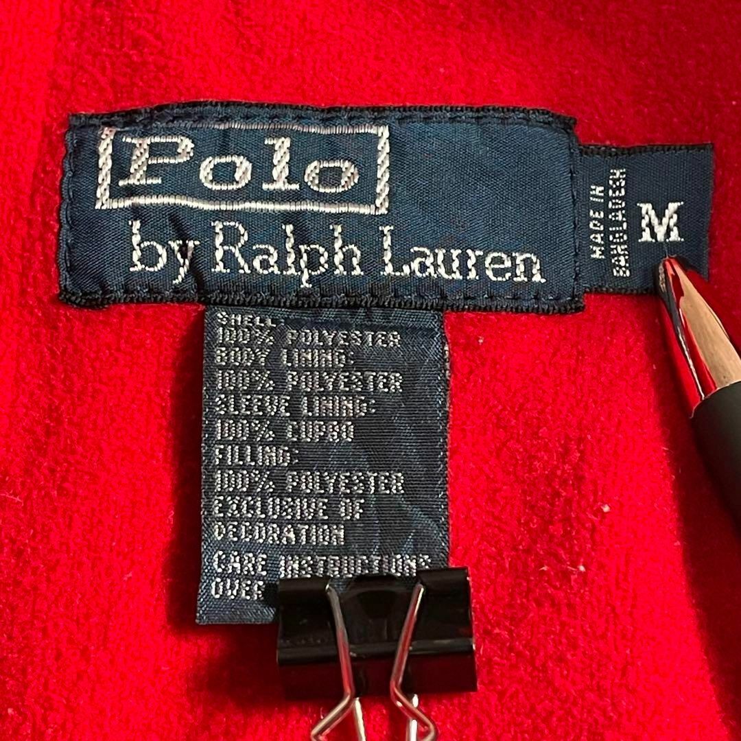 POLO RALPH LAUREN(ポロラルフローレン)のラルフローレン　ナイロンブルゾン　レッド　裏地フリース　サイズM メンズのジャケット/アウター(ブルゾン)の商品写真