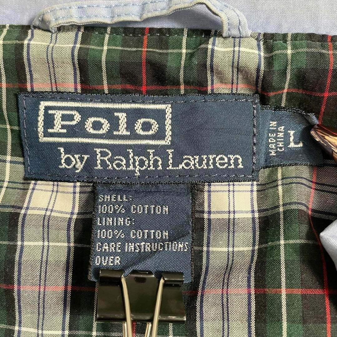 POLO RALPH LAUREN(ポロラルフローレン)のラルフローレン　ドリズラージャケット　コットン　裏地チェック　パステルカラー　Ｌ メンズのジャケット/アウター(ブルゾン)の商品写真