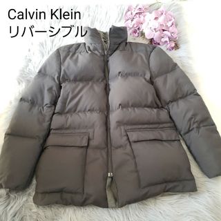 CALVIN KLEIN グレンチェックリバーシブルダウンジャンバー Mサイズ