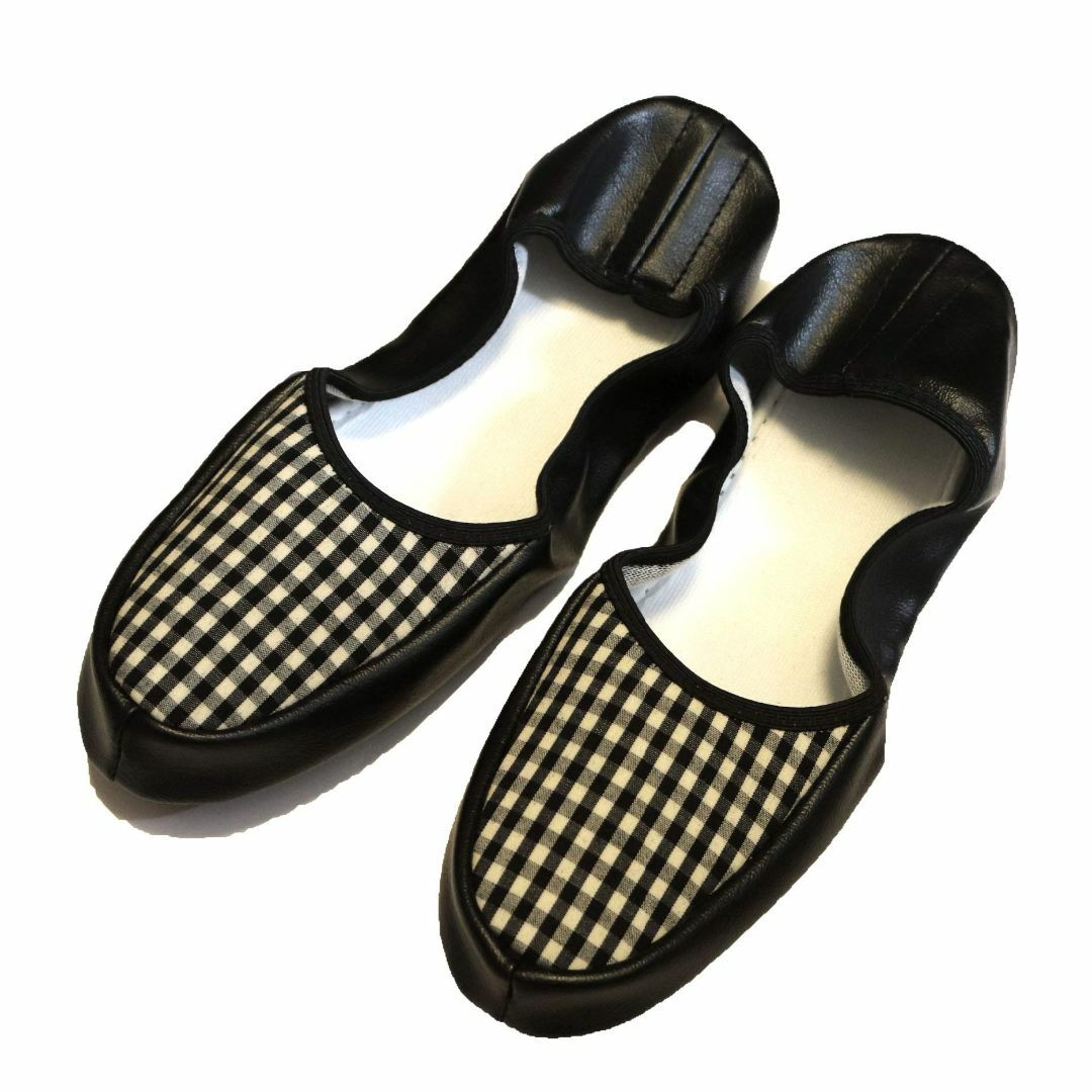 【色: ブラック】ベーシックスタンダード 携帯スリッパ レディース 洗える 折り レディースの靴/シューズ(その他)の商品写真