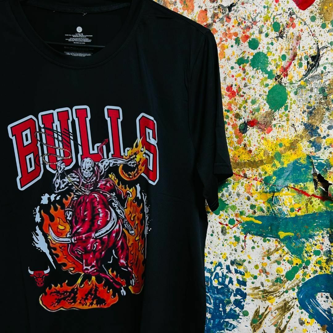 シカゴ ブルズ リプリント Tシャツ 半袖 メンズ 新品 黒 NBA バスケ メンズのトップス(Tシャツ/カットソー(半袖/袖なし))の商品写真