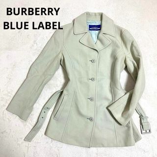 バーバリーブルーレーベル(BURBERRY BLUE LABEL)の481 バーバリー ブルーレーベル ステンカラーコート ミント 38 ベルト付(チェスターコート)