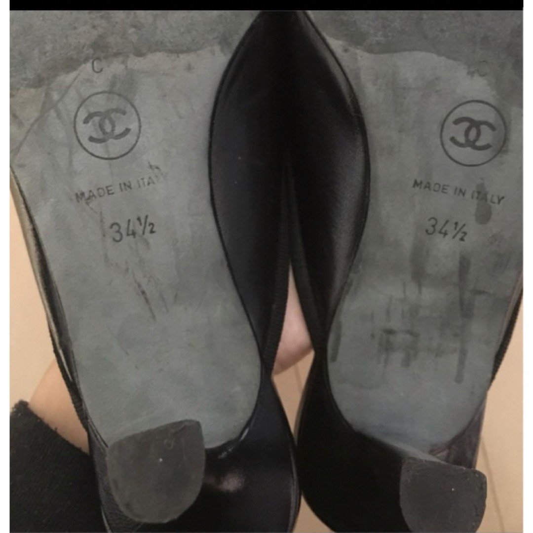 CHANEL(シャネル)のCHANEL パンプス 黒  341/2 レディースの靴/シューズ(ハイヒール/パンプス)の商品写真