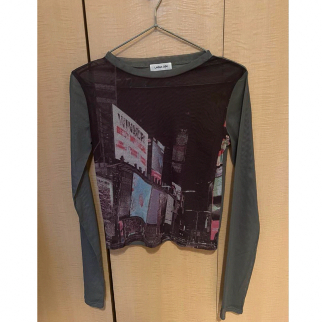 LAGUA GEM(ラグアジェム)のLAGUA GEM / CITY PRINT TOPS / GLY レディースのトップス(カットソー(長袖/七分))の商品写真