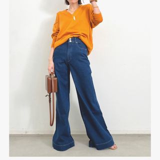 アパルトモンドゥーズィエムクラス(L'Appartement DEUXIEME CLASSE)のアパルトモン DL1961 HEPBURN WIDE LEG DENIM 25(デニム/ジーンズ)