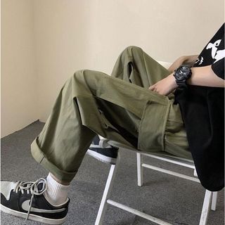 【限定再入荷♪】韓国　オーバーサイズ　ユニセックス　ストリートパンツ　パンツ