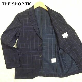 THE SHOP TK - THE SHOP TK　テーラード　トラベルジャケット　シアサッカー　M　紺