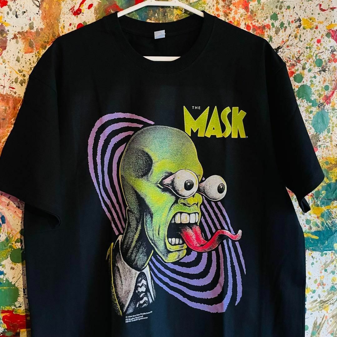 MASK crazy リプリント Tシャツ 半袖 メンズ 新品 個性的 黒 LM メンズのトップス(Tシャツ/カットソー(半袖/袖なし))の商品写真