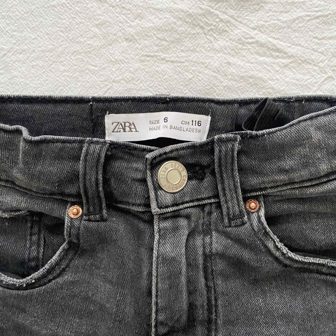 ZARA KIDS(ザラキッズ)のsale1790↓【116】ザラキッズ フレアパンツ ブラック キッズ/ベビー/マタニティのキッズ服女の子用(90cm~)(パンツ/スパッツ)の商品写真