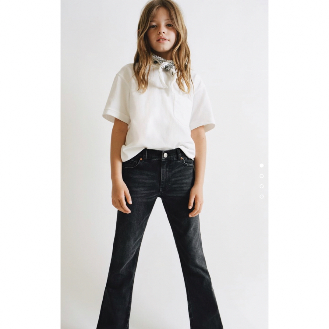 ZARA KIDS(ザラキッズ)のsale1790↓【116】ザラキッズ フレアパンツ ブラック キッズ/ベビー/マタニティのキッズ服女の子用(90cm~)(パンツ/スパッツ)の商品写真