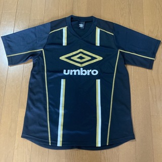 UMBRO - umbro、アンブロ、スポーツ、Tシャツ、半袖、ゴールド、ブラック